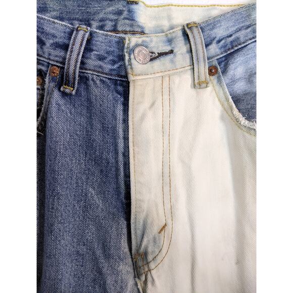 Distressed 550 Levis Size 32x32 Bleach Destroyed Utility Thrashed Streetwear Men - Picture 6 of 8